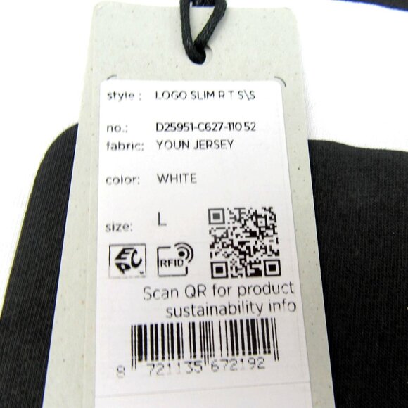 G-Star Raw White Graphic Logo Short Sleeve T-Shirt Mens Size Large Tee NEW - Picture 8 of 12